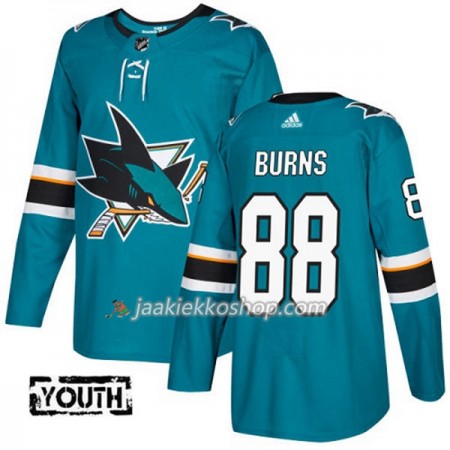 Lapsille NHL San Jose Sharks Pelipaita Brent Burns 88 Adidas 2017-2018 Teal Authentic